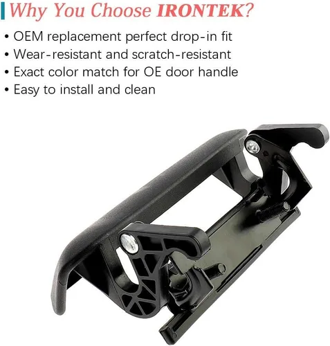 Miniatura 3 de IRONTEK Manija de puerta trasera para Ford Ranger 1998-2011, manija de puerta trasera sin resorte #1L5Z9943400AAA