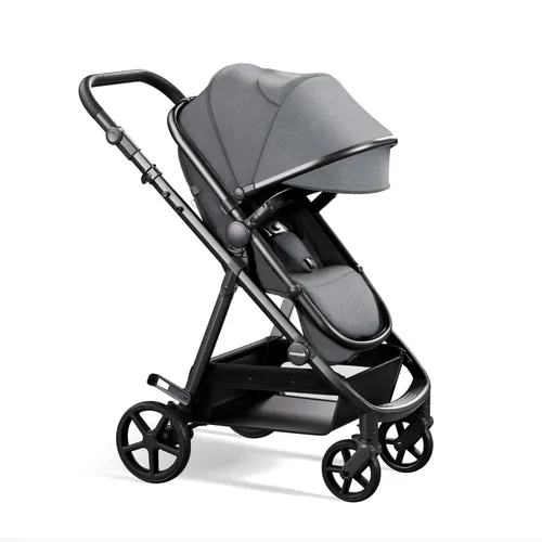 Miniatura 11 de Mompush Cochecito de bebé, convertible 2 en 1 con opción de moisés, compatible con asiento de automóvil infantil, incluye adaptador, cochecito Negro