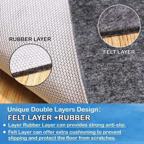 Miniatura 5 de Almohadillas antideslizantes de 8 x 10 pies, 100% impermeables, extra grandes, antideslizantes para todos los pisos y acabados, alfombra protectora