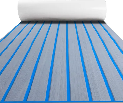 Miniatura 10 de FOCEAN Boat Flooring EVA Foam Boat Decking Faux Teak Marine Flooring Marine Mat Sheet for Motorboat Jon Boats Bass Boat RV Kayak, 94.5"x