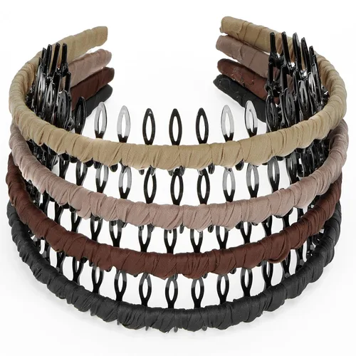 Miniatura 11 de 4 unidades - Diadema multicolor con dientes de resina protectora - Diadema con peine - Accesorios para el cabello para mujer por Beauty hair