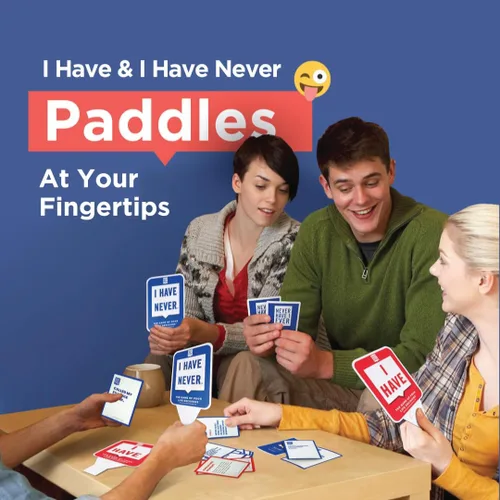 Miniatura 3 de Never Have I Ever Palas de juego de cartas, maximiza la diversión de jugar a las cartas, 10 paletas físicas con las que tengo y nunca jamás