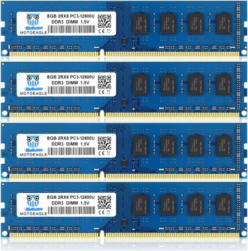 Miniatura 7 de Motoeagle Kit de 8 GB (2 x 4 GB) 2RX8 PC3-10600U DDR3 1333 MHz DIMM RAM 4 GB DDR3 10600 PC3 1333 UDIMM CL9 1.5V 240-Pin Memoria de escritorio DDR3