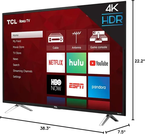 Miniatura 9 de TCL 49S405 Televisor de 43 pulgadas alta definición 4K Ultra HD Roku Smart LED TV