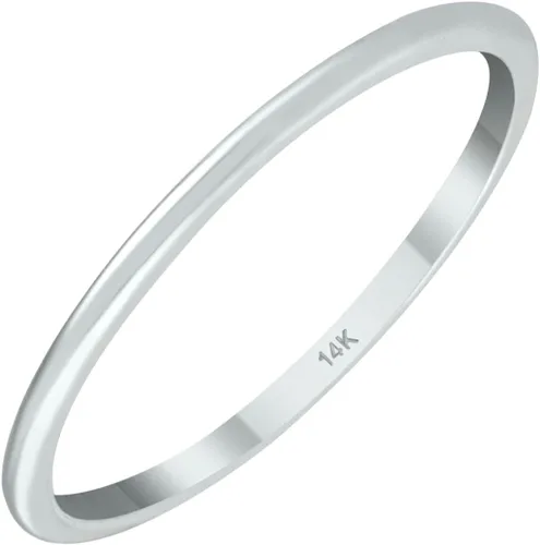 Miniatura 3 de Anillo de boda de 1mm de grosor abovedado en oro amarillo de 14K