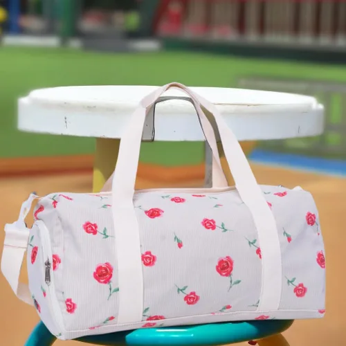 Miniatura 3 de Bolsa de lona para gimnasio, deportes, mujeres y niñas, bolsa de viaje de entrenamiento para fin de semana con compartimento para zapatos y bolsillo