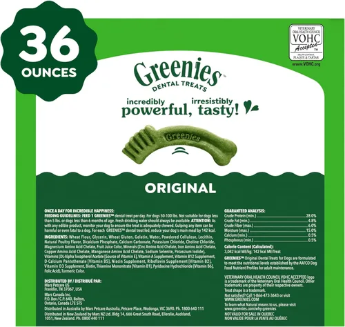 Miniatura 10 de GREENIES - Golosinas naturales originales para la salud dental de perros grandes, 36 onzas Paquete (24 golosinas)
