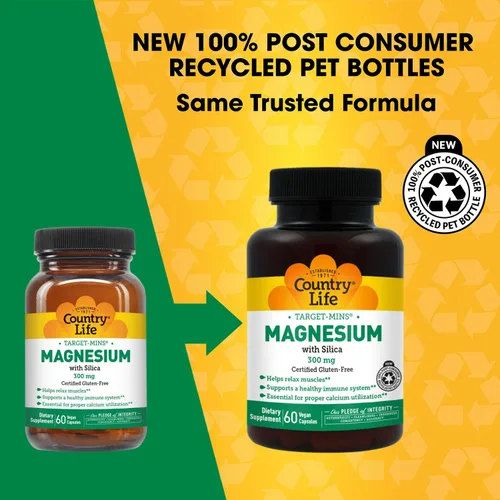 Miniatura 2 de Target-Mins Magnesio con sílice 300 mg, 60 cápsulas veganas, certificado sin gluten, certificado vegano
