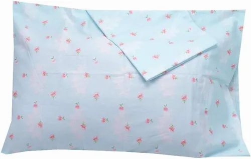 Miniatura 6 de Funda de almohada azul de 2 piezas para cabello y piel, 100% algodón, tamaño estándar, con cierre de sobre, 20 x 30 pulgadas