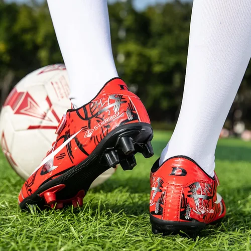Miniatura 5 de ZVC Tacos de fútbol para niños y niñas, zapatos de fútbol para exteriores con suelo firme para jóvenes (niño pequeñoniño grande)