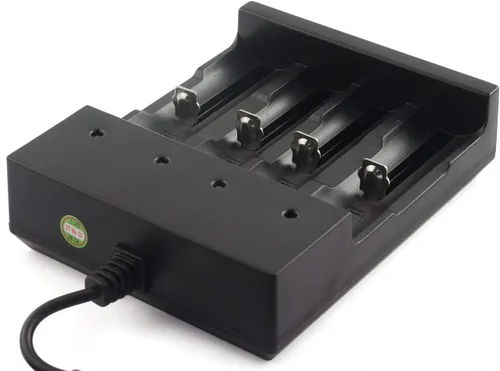 Miniatura 4 de ZYAMY Cargador de batería inteligente USB de 4 ranuras 5V para baterías recargables 3.7V Li-ion 10440, 14500, 16340, 16650, 14650, 13350, 18500
