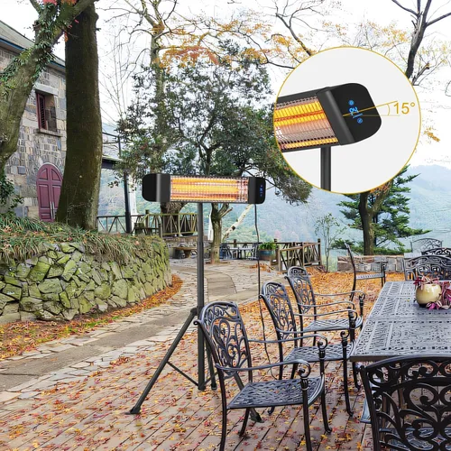 Miniatura 9 de Pasapair Calentador eléctrico para patio, calentador infrarrojo inteligente para interiores, temporizador de 24 horas con control de aplicación
