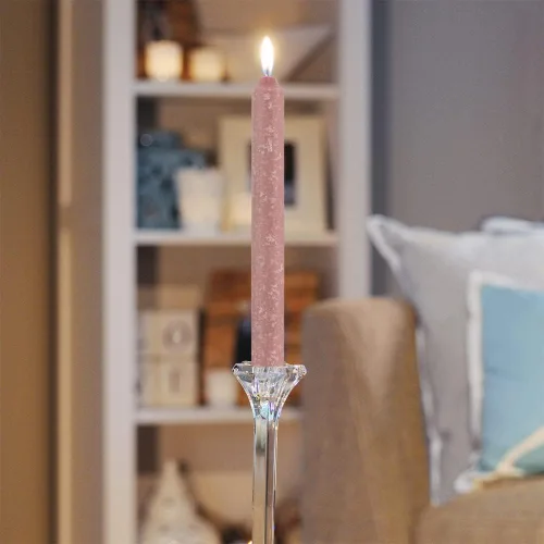 Miniatura 7 de Root Candles Velas sin perfume de cena premium con mezcla de cera de abejas en caja, 9 pulgadas, Rosa Polvoriento, 12 unidades Rosa empolvada