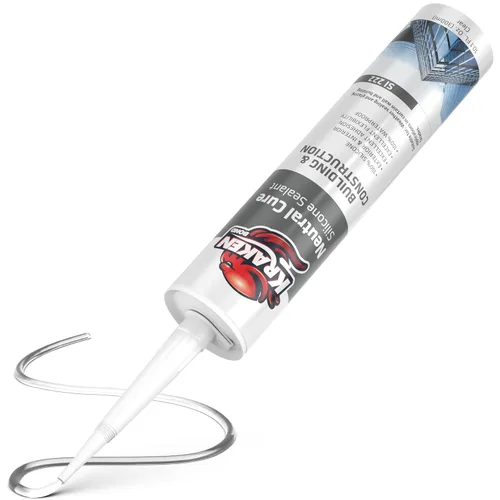 Kraken Bond Sellador de silicona transparente de curado neutro, (1 x 10.1 onzas líquidas), sellador impermeable con bajo contenido de compuestos