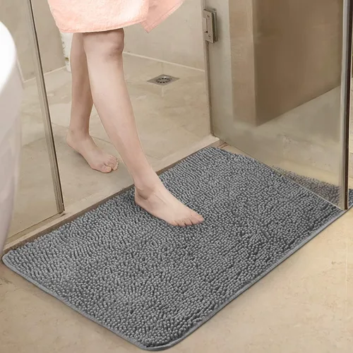 Miniatura 14 de Alfombras de baño Secura, 47 x 28 pulgadas, extra suaves y gruesas, alfombra de baño absorbente de agua, lavable a máquina, alfombras de baño Azul