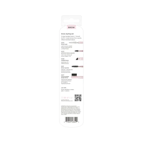 Miniatura 10 de Set de brochas para cejas de Real Techniques, para levantar cejas, rellenar y dar estilo, brochas de doble punta, kit completo para cejas, consigue