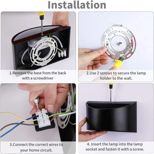 Miniatura 8 de Lightess Lámpara de pared LED interior regulable, luces de pared modernas de 12W, iluminación de pasillo cálida para sala de estar, dormitorio