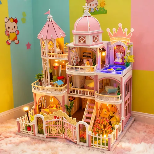 Miniatura 4 de DIY Book Nook Kit with LED Light, Miniature Dollhouse, 3D Wooden Puzzle, Bookshelf Insert Decor Craft Gift (750 PCs Windsor Castle)