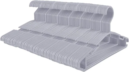 Miniatura 9 de GoodtoU Perchas de plástico para bebés, color gris, paquete de 60, resistentes y duraderas, ideales para ropa de niños
