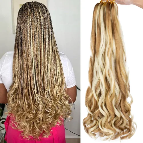 Miniatura 27 de Unionbeauty - Cabello rizado francés trenzado de 10 pulgadas, trenzas rizadas estilo Bob francés, cabello de ganchillo, 8 paquetes de trenzas