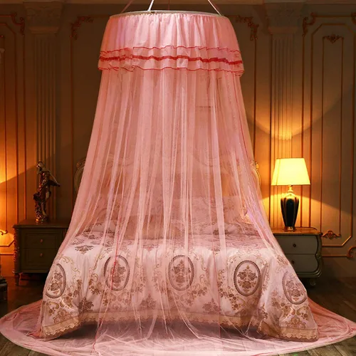 Miniatura 2 de Jolitac Dosel de Cama Mosquitera de Encaje para Camas de Niñas, Tienda de Juego de Princesa Única Doseles de Malla Cúpula Grande de Encaje Cortinas