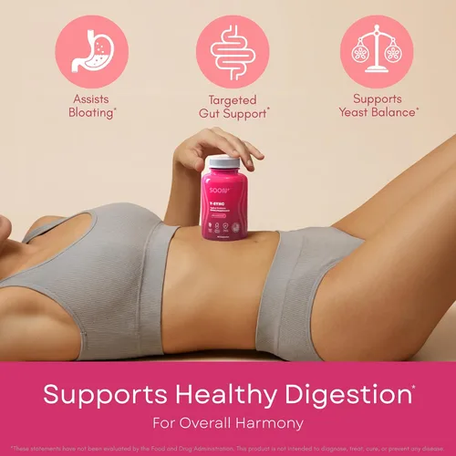 Miniatura 5 de SOON+ Probióticos vaginales para mujeres, V-Sync Probiótico vaginal con lactobacilo, arándano y prebióticos, apoya el equilibrio del pH