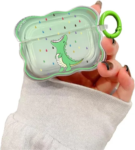 Miniatura 7 de Funda compatible con AirPods Pro de 2ª generación, Black Love, bonita funda con llavero para mujeres y niñas, funda protectora de silicona suave