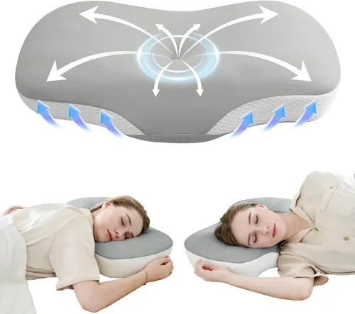 Miniatura 9 de Almohada cervical para el alivio del dolor - Almohada refrescante para dormir de lado, almohada ergonómica de espuma viscoelástica para el soporte