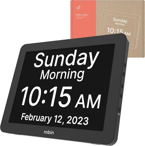 Miniatura 10 de Robin Reloj 2026 con día y fecha para ancianos, relojes para personas mayores, reloj de demencia, calendario digital para ancianos, relojes de noche