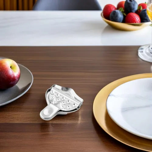 Miniatura 5 de Escariador de cítricos de acero inoxidable, exprimidor manual de prensa de limón resistente, exprimidor portátil de jugo de frutas con diseño