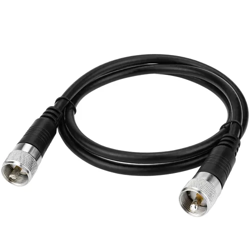 Ullnosoo Cable coaxial RG8x, cable de puente de radio CB de 3 pies PL259 UHF, 50 ohmios de baja pérdida para jamón, analizador de antena, carga