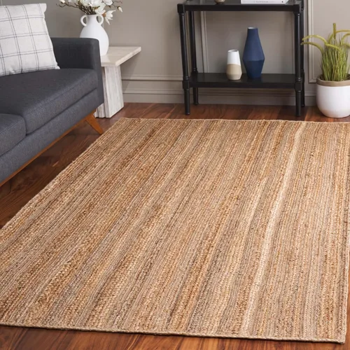SAFAVIEH Alfombra de área de colección de fibra natural, 5 x 8 pies, natural, hecho a mano, ideal para zonas de alto tráfico en sala de estar,