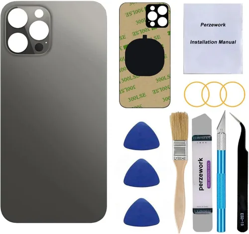 Miniatura 10 de Reemplazo de cristal trasero OEM para iPhone 12 Pro 6.1 pulgadas con kit de herramientas de reparación (dorado)