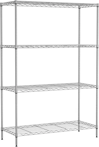 Miniatura 11 de Estantería de 3 niveles, estantería pequeña ajustable para armario, estantes de almacenamiento de cocina con ruedas, organizador de alambre de acero