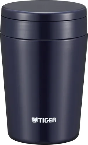 Miniatura 12 de Tiger Thermos - Tarro de sopa aislado al vacío, 12.8 fl oz (12.8 fl oz), térmico, caja Bento, boca ancha, fondo redondo, amarillo azafrán