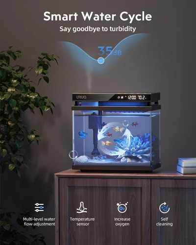 Miniatura 7 de URUQ Bomba de agua de repuesto para acuario 2.0: accesorios de acuario pequeña bomba de agua ultra silenciosa, solo compatible con acuarios URUQ