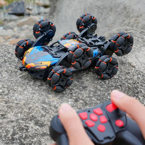 Miniatura 8 de NEXBOX Enfriador de 8 ruedas controlado a mano juguetes de coche RC de acrobacias, coches de control remoto con detección de gestos para niños de 6