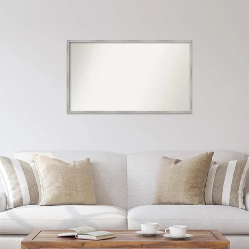 Miniatura 615 de Amanti Art Espejo de baño blanco para sobre el fregadero, 32 x 45 pulgadas, espejo de tocador rectangular blanco esbelto, marco de madera moderno