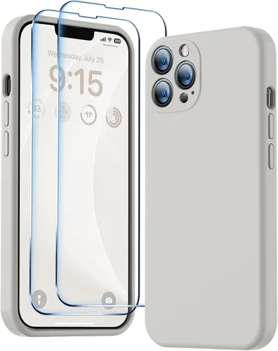 Miniatura 16 de BossKiss Funda compatible con iPhone 13 Pro, silicona de alta calidad mejorada [protección de cámara] [2 protectores de pantalla]