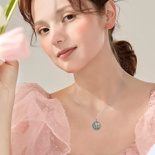 Miniatura 5 de ONEFINITY St MichaelNefertitiAnubisAnkhMaryMedusaJesusLolita Skull Necklace 925 Sterling Silver Angel Pendant New Years Necklace Jewelry Gifts for