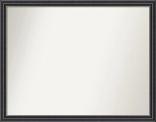 Miniatura 391 de Amanti Art Espejo de baño negro para sobre fregadero, 22 x 22 pulgadas, espejo de tocador cuadrado estrecho negro Avon, marco de madera casual