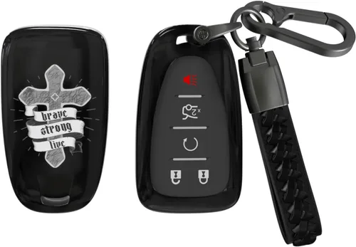 Miniatura 11 de ACEBOY Funda para llavero Chevy, funda de TPU suave con llavero para Chevrolet Blazer Camaro Malibu Equinox Cruze Traverse Trax Sonic Tracker Bolt