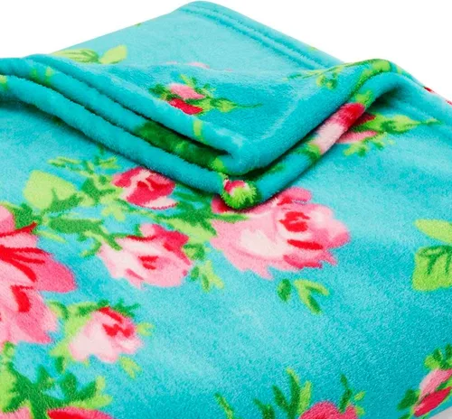 Miniatura 6 de Betsey Johnson Bouquet Day Felpa - Manta de forro polar azul - 50X70 Día del ramo