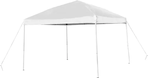 Miniatura 15 de Flash Furniture Harris - Tienda de campaña de 10 x 10 pies, color blanco, con bolsas de arena y estuche con ruedas