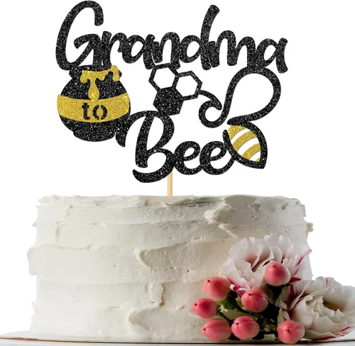 Decoración para pastel de abuela a abeja, suministros de fiesta de baby shower con temática de abejorros, nueva abuela, suministros de decoración de
