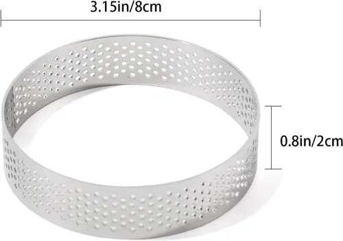 Miniatura 5 de Anillo de acero inoxidable 304 para tartas, multiforma de corteza de tarta de fruta, cuadrado, rectángulo, redondo, forma ovalada, anillo de comida