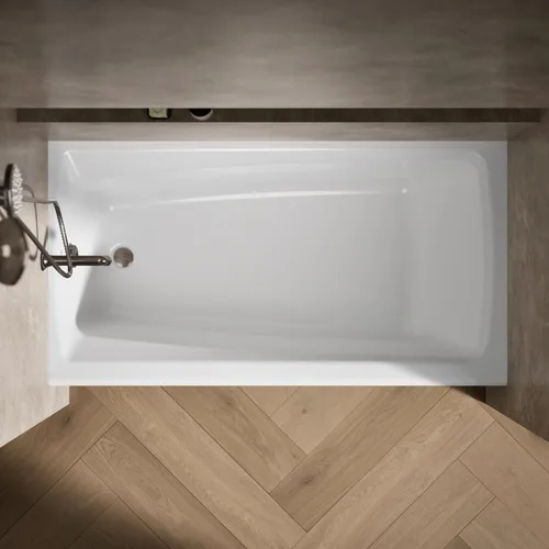 Miniatura 7 de KOHLER 505-0 Mendota - Bañera de hierro fundido de 60 x 32 pulgadas con drenaje izquierdo, bañera con delantal integral y soporte lumbar