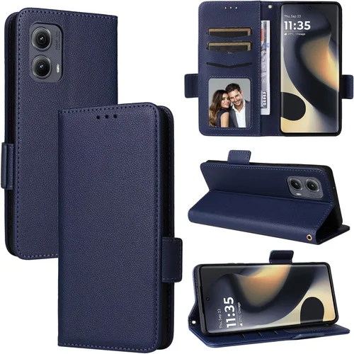 Miniatura 210 de Funda de piel sintética compatible con Motorola Moto E22 4G, funda de piel sintética compatible con Motorola Moto E22i 4G, color negro