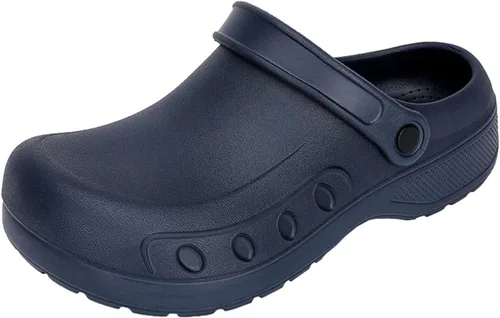 Miniatura 8 de Zuecos de chef para hombre, antideslizantes, con soporte para el arco, zapatos de enfermería de seguridad, zapatos de trabajo, resistentes al agua