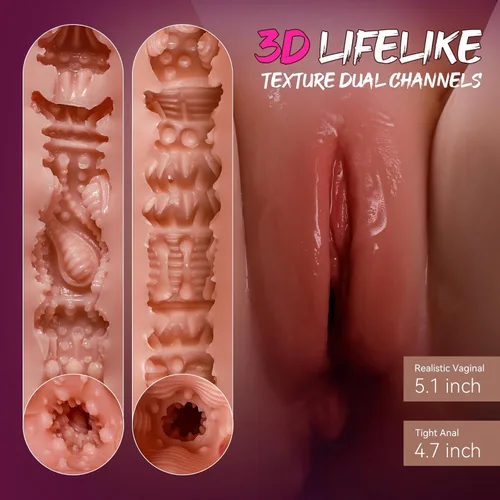 Miniatura 4 de Muñeca sexual de tamaño real de 49 libras con torso flexible, textura de piel realista 3 en 1, muñecas sexuales de tamaño completo, pechos grandes
